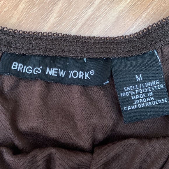 2 for $12 💜 Briggs New York Brown & Blue Maxi Skirt | Size M - Picture 3 of 3